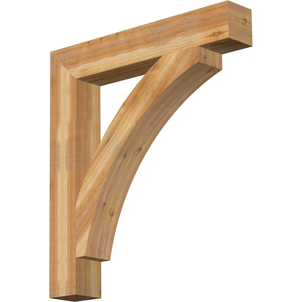 Ekena Millwork Thorton Block Rough Sawn Bracket, Western Red Cedar, 6"W x 38"D x 42"H BKT06X38X42THR05RWR - main